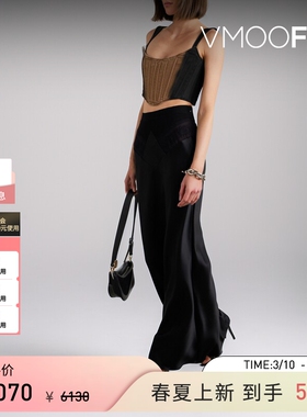 Mugler 夏季女弹力渐变色牛仔布紧身胸衣式短款上衣