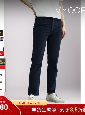 【折扣】Rag＆Bone 女士直筒刺绣贴花棉质混纺灯芯绒休闲裤