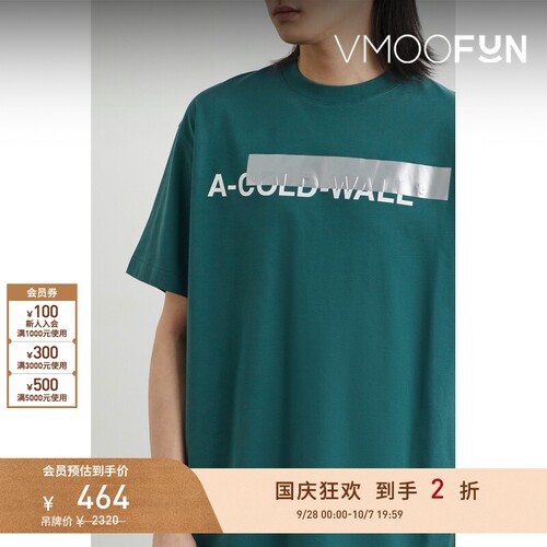 【折扣】A COLD WALL 春夏男宽松品牌标志印花T恤