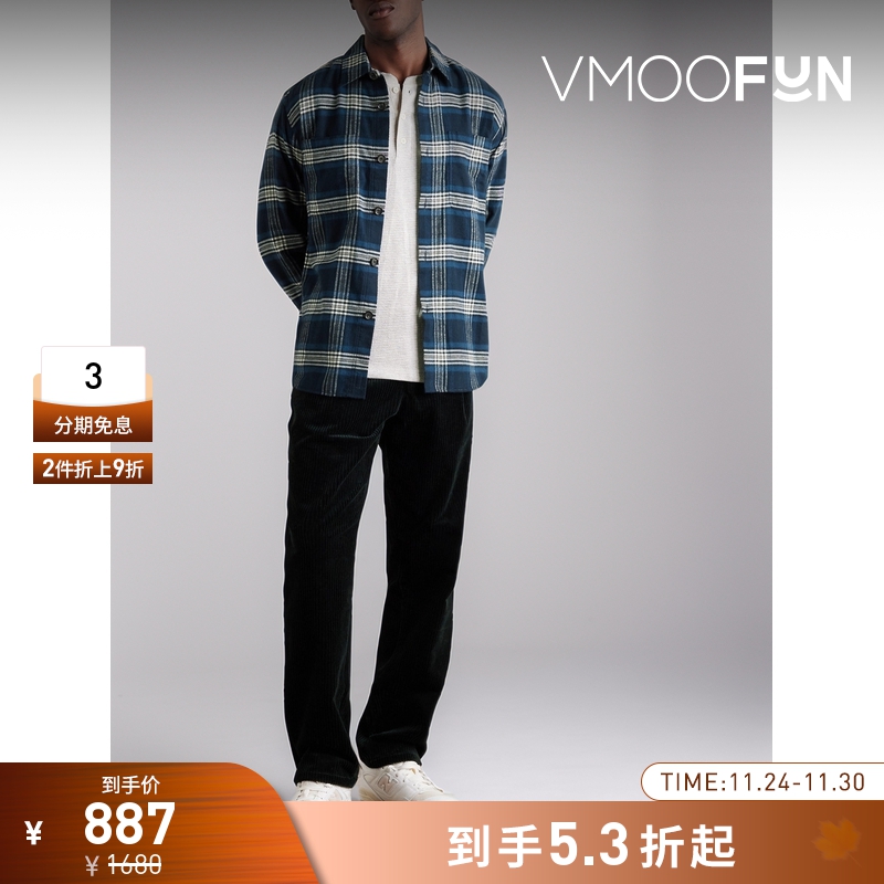 【折扣】Oliver Spencer 夏季男学院格纹棉质法兰绒衬衫