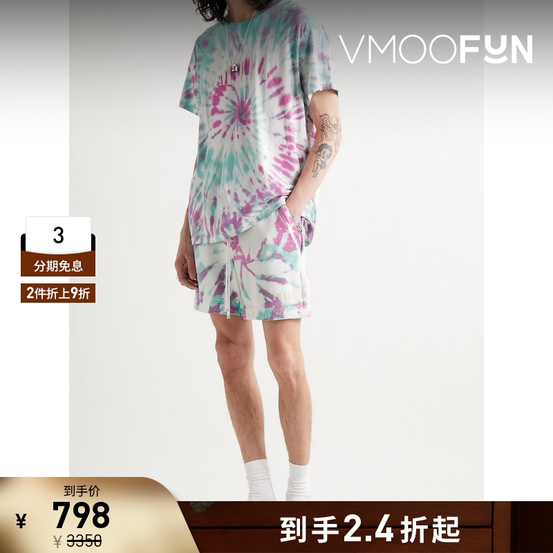 【折扣】Amiri 夏季男女同款花色扎染棉质印花T恤