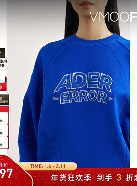 【折扣】Ader Error 女秋冬贴花棉质平纹布卫衣