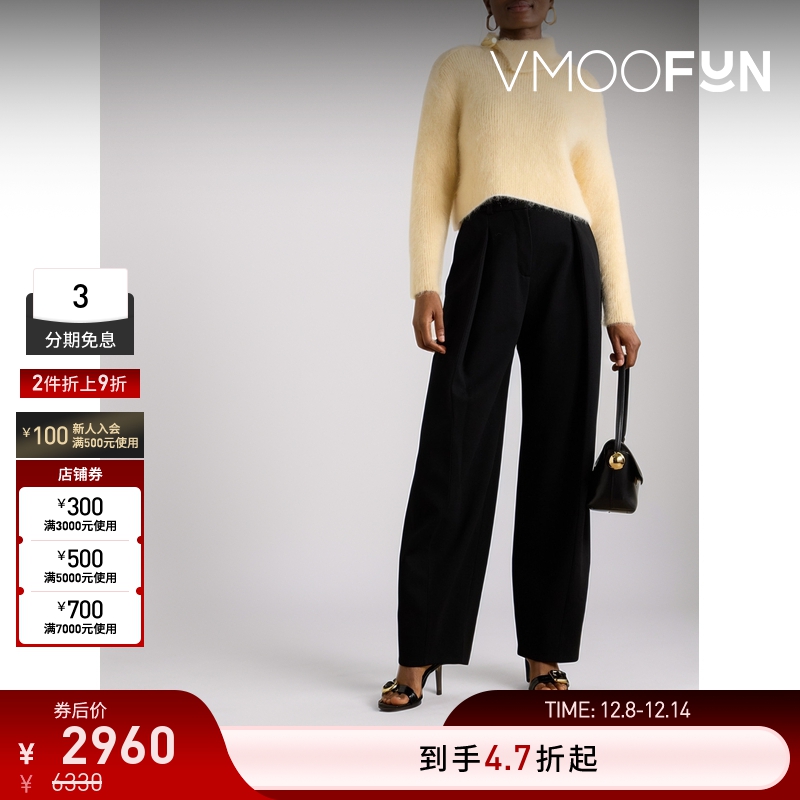 【折扣】Jacquemus 秋冬女贴花拉绒针织高领短款毛衣