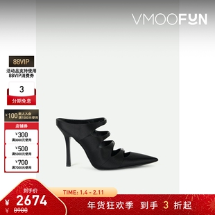 【折扣】Alexander Wang亚历山大王 秋冬女带缀饰缎面高跟鞋