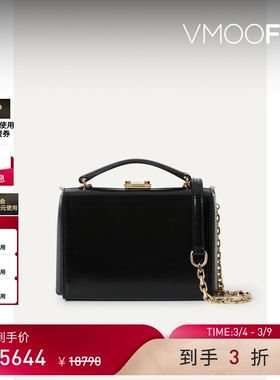 【38焕新周】Mark Cross 女黑色皮革迷你单肩包