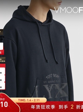 【折扣】1017 ALYX 9SM 男印花棉质混纺连帽卫衣