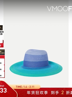 【折扣】EUGENIA KIM女士渐变色编织草遮阳帽