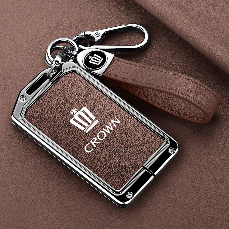 适用于皇冠卡片钥匙套田丰皇冠12/13/14代简约壳汽车卡包扣金属新