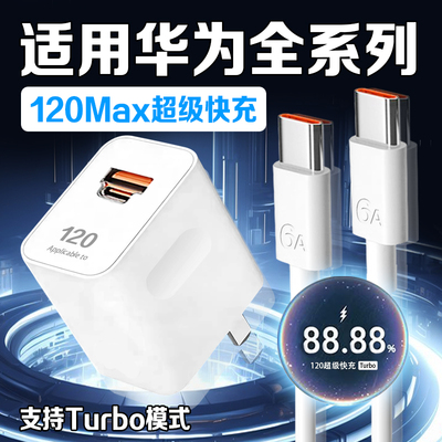 适用华为120充电器双口【白色】