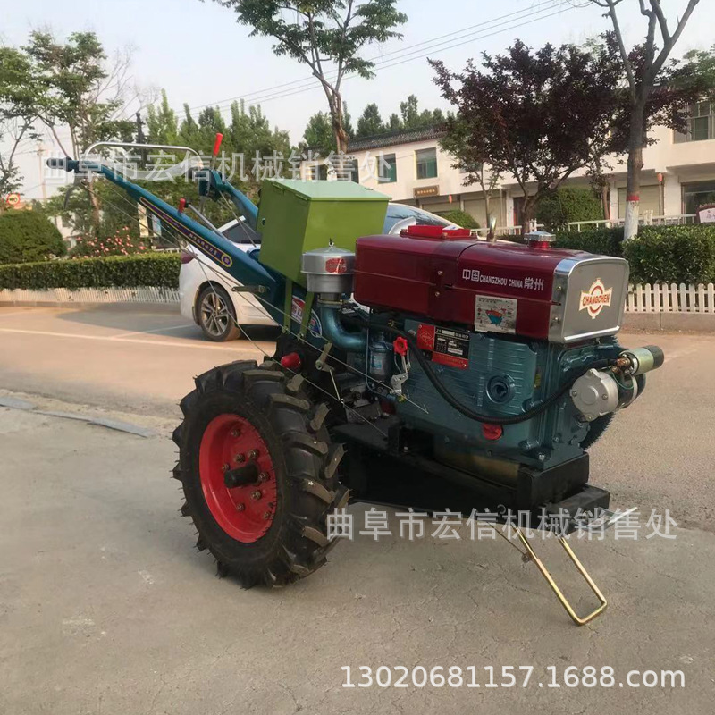 一键启动手扶 柴油12马力手扶旋耕机小型农业机械