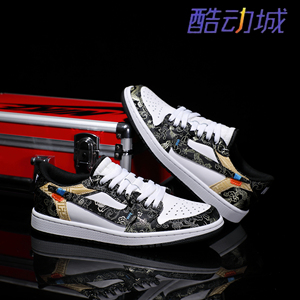 Nike耐克 【定制球鞋】Air Jordan1国风真皮头层牛皮刺绣潮鞋