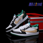 牛皮拼接潮鞋 Nike耐克 鳄鱼皮 绿白蟒蛇皮 百搭情侣 定制球鞋