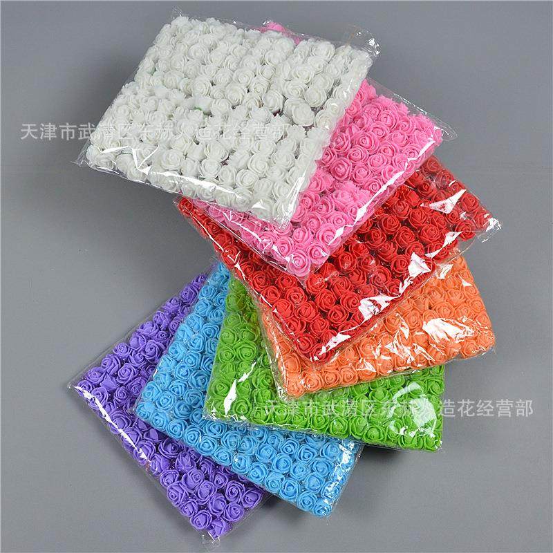 2.5cm带纱泡沫花喜糖盒新娘手腕花手手编花环配件dh材料PE政瑰花,家居饰品,仿真花/假花,淘宝优惠券,粉丝福利购,淘宝优惠卷