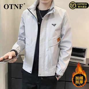OTNF高端立領夾克男春秋冬季 外套 加絨加厚休閑保暖正品 2025年新款
