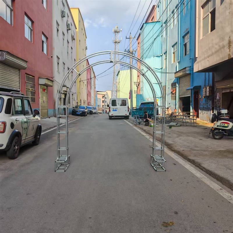 拱门新款桁架弧形道具半圆铁艺婚庆舞台户外拱形架子布置装饰婚礼
