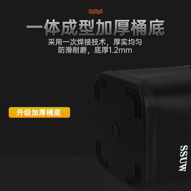 钓鱼桶折叠打水桶多功能户外加厚底EVA小号带绳活鱼桶迷你装鱼桶