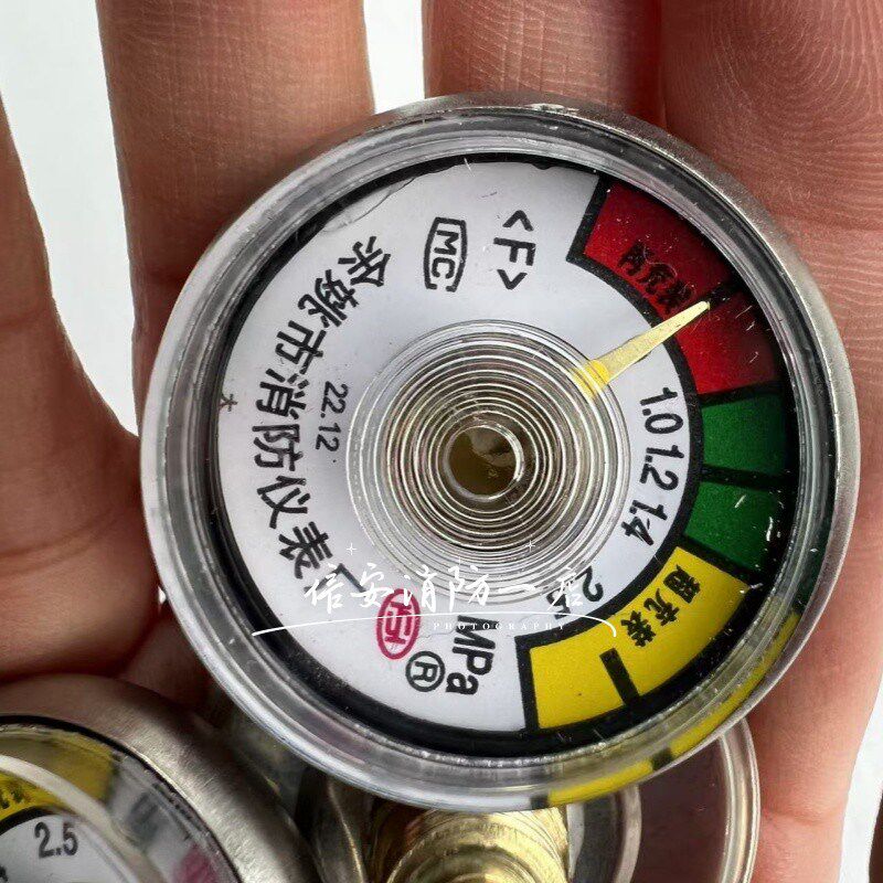 100个干粉水基灭火器压力表1-35kg灭火器通用灭火器配件消防器材