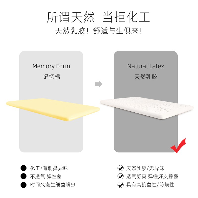 超薄平面乳胶枕头低枕单人抗菌防螨护颈枕泰国天然枕芯家用睡眠枕