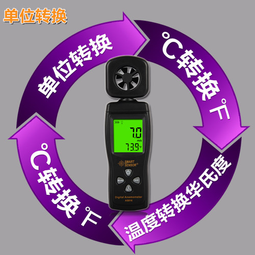 希玛数字手持风速计AS816/AS8336/AS856高精度风速风温风量测试