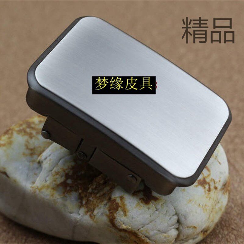 男士皮带进口植鞣头层牛皮自动扣男真皮腰带裤带锰钢扣商务休闲