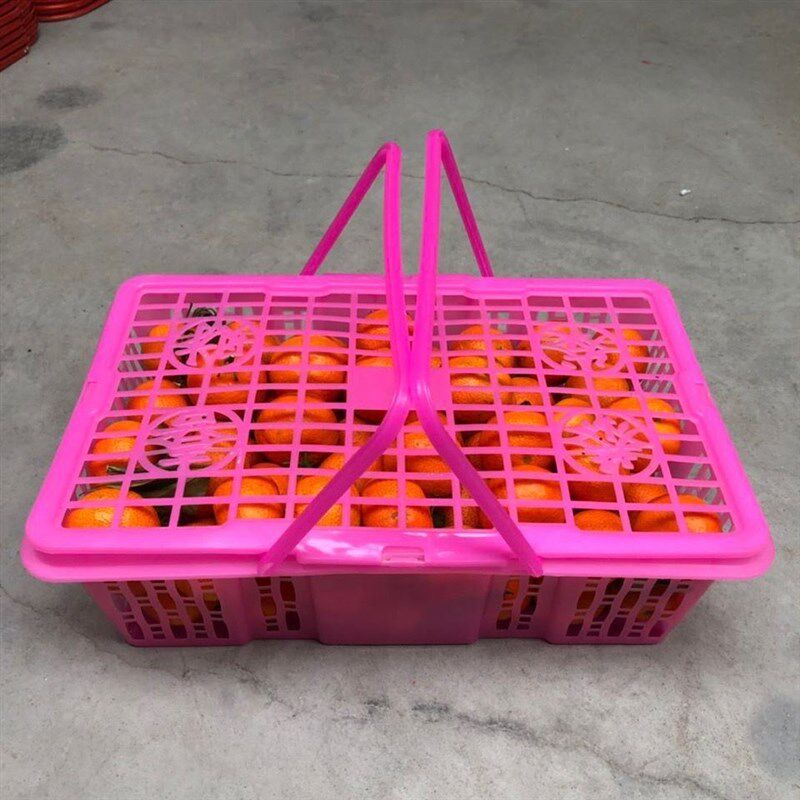 玫粉色红色桂圆框樱桃圣女果框塑料筐水果篮砂糖橘包装送礼盒篮