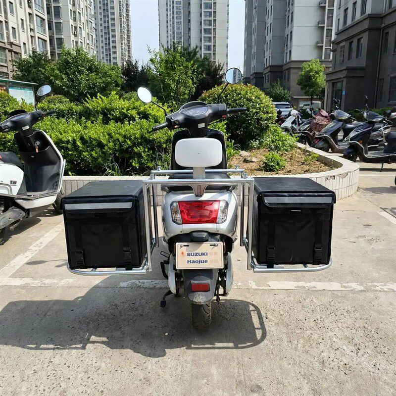 电瓶车摩托车外卖车架可折叠摆摊重型货架新款载货架可调通用