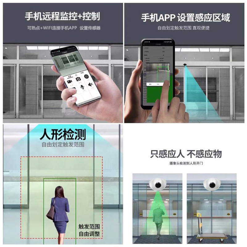 自动门影像感测器感应电动开平移门可调角度监控远程开门感应监视