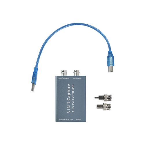 AHD 视频采集卡 TVI CVI BNC口输入转USB1080P模拟高清免驱支持环