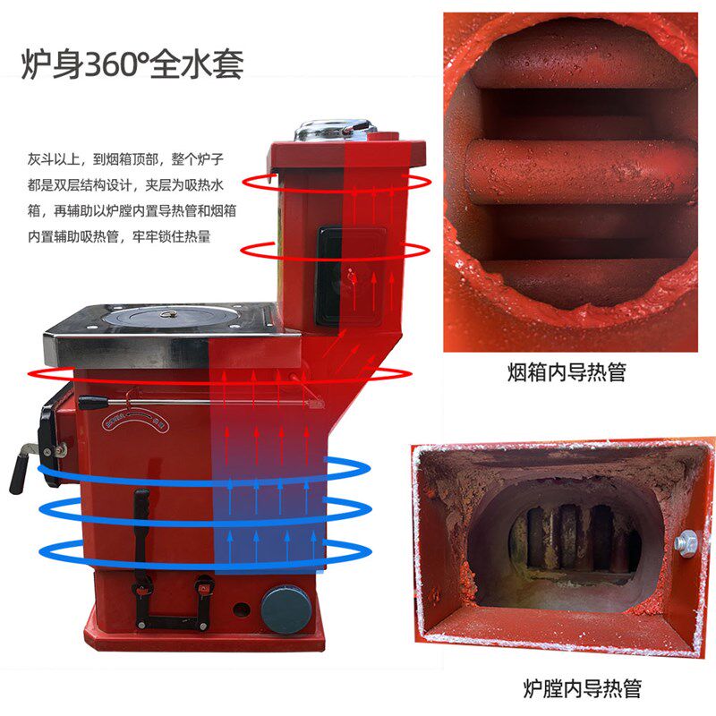 燃煤锅炉家用采暖炉煤块热水暖气炉烧柴取暖炉地暖农村土暖节能炉