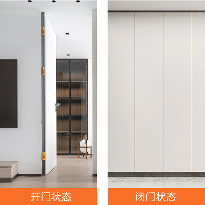 海佩施隐形门专用液压闭门合页缓冲弹簧回弹自动关门6寸阻尼铰链