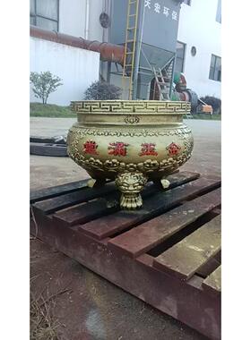 铸铁圆形万年香火香炉寺庙佛堂宗祠道观家用烧纸插香室内外供佛炉
