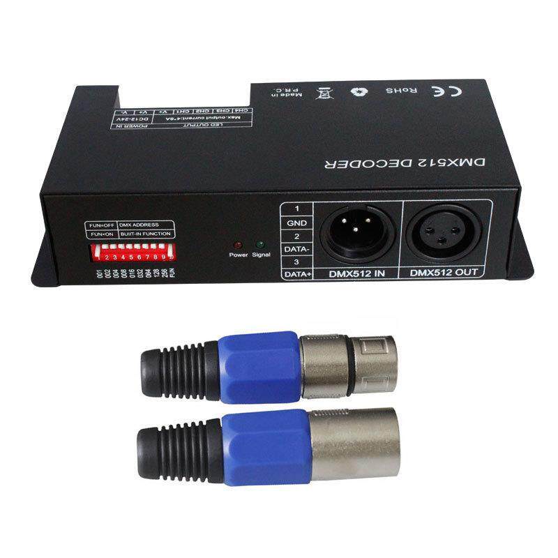 大功率4通道DMX512解码器RGBW解码器DMX智能舞台灯控制器