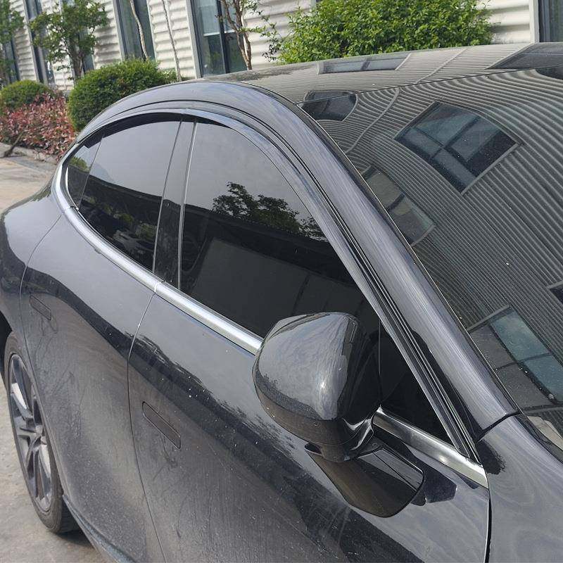 适用于21款极氪001晴雨挡汽车用品配件改装无边框款遮雨挡挡雨板