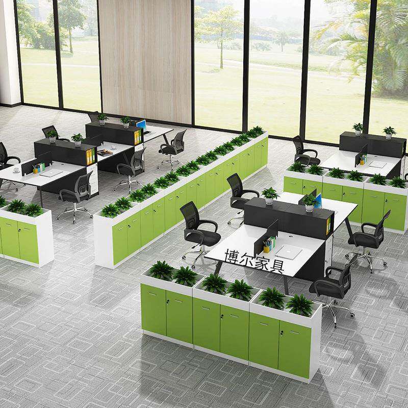 办公室简约现代储物隔断柜文件矮柜花槽资料茶水柜花草放花架