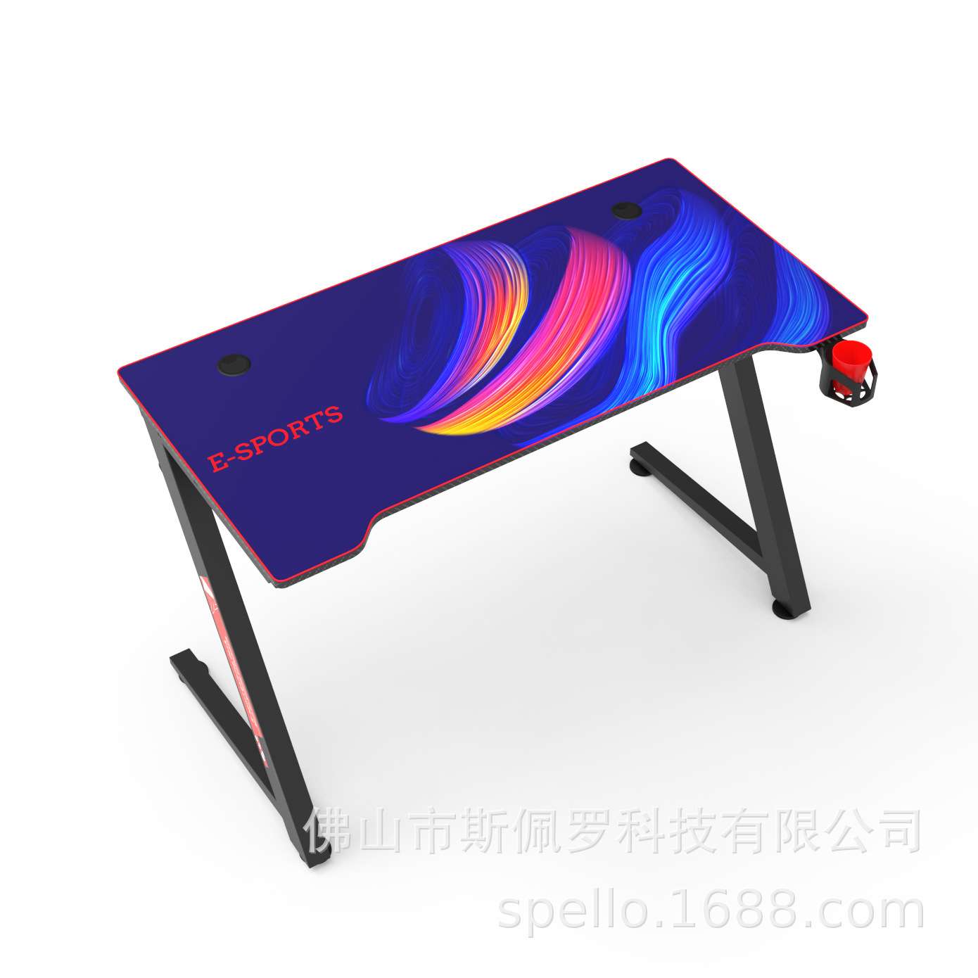 双三人电脑桌台式情侣电竞桌椅套装家用房间卧室轻奢放主机大桌子