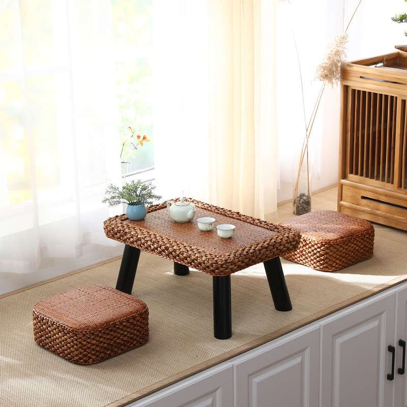 飘窗桌子小茶几藤编榻榻米茶几茶桌矮桌简约窗台阳台炕桌和室几桌