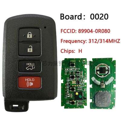 适用于丰田RAV43+1键智能卡PN89904-0R080HYQ14FBA0020312