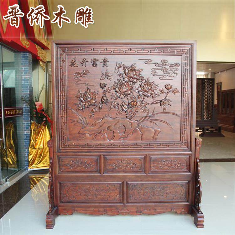 木雕座屏现代仿古木雕座屏古典落地木雕座屏手工雕刻,鲜花速递/花卉仿真/绿植园艺,割草机/草坪机,淘宝优惠券,粉丝福利购,淘宝优惠卷