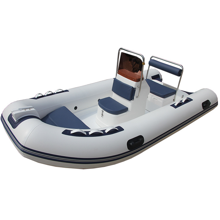 厂家直销加厚3.6米玻璃钢快艇加厚钓鱼船硬底充气船路亚皮划艇
