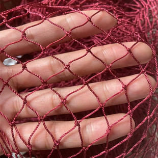 红色尼龙网定制拉网渔网清溏网拖网养殖网箱网养鱼拦网抬网渔网片