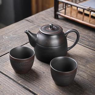 紫陶手工功夫茶具茶杯主人杯单茶杯个人杯办公家用大号高档品茗杯