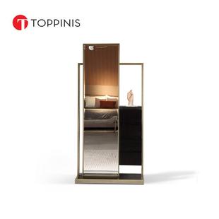 Toppinis立体镜子全身镜落地镜家用现代简约试衣镜卧室轻奢穿衣镜