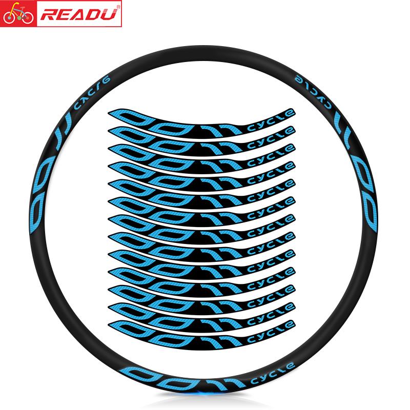 山地自行车0011碳钎维轮组贴纸车圈装饰改色单车车轮贴纸换新防刮