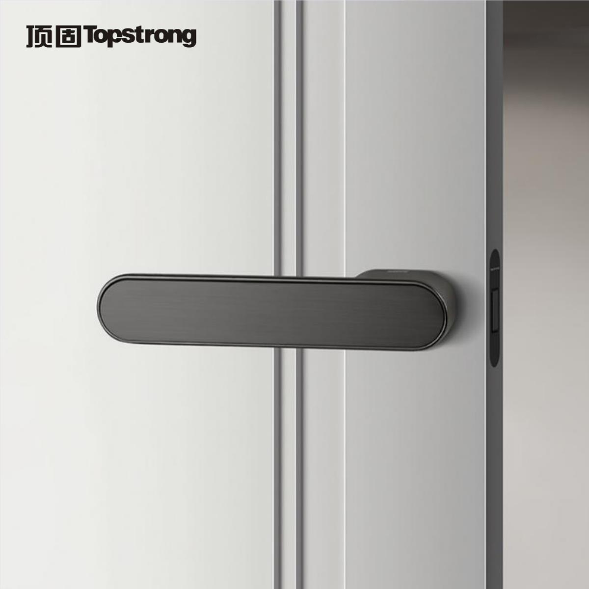 顶固隐形门锁一字型单面锁室内圆形把手背景墙暗门锁简影系列
