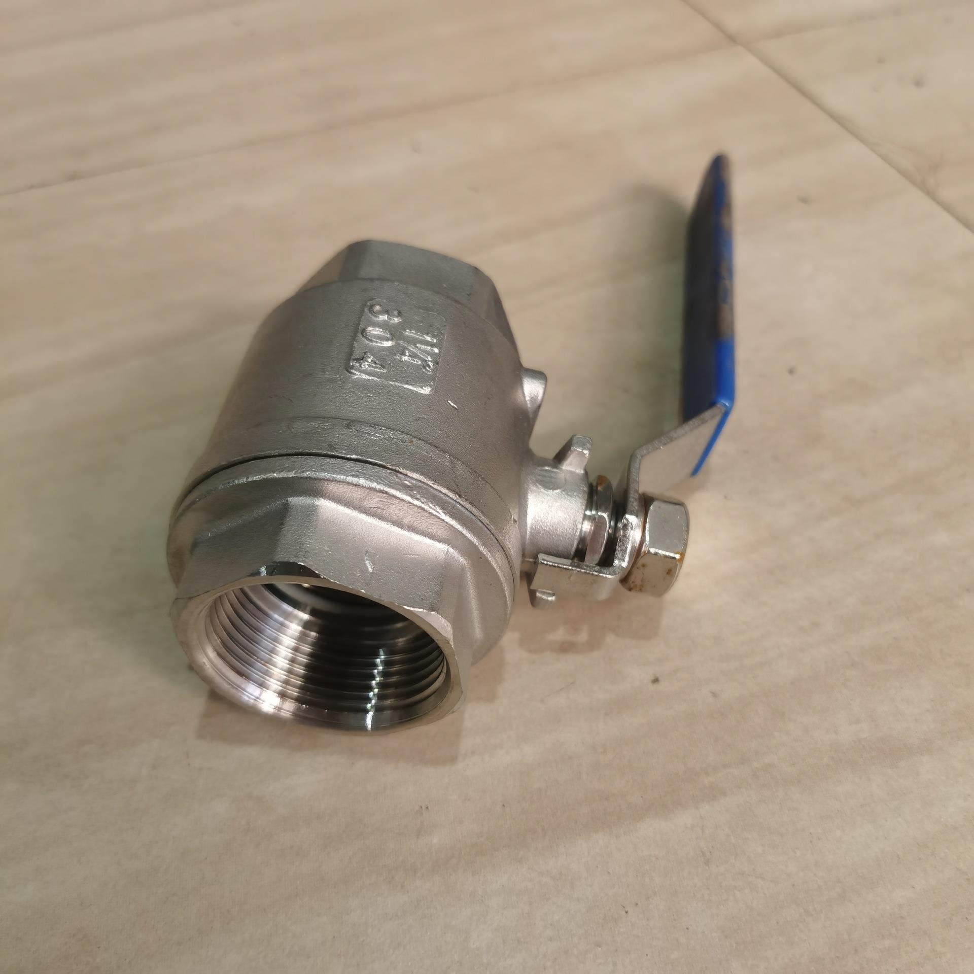 304/P31分6不锈钢球阀Q11F-16两片式二片L式内螺纹丝扣阀门46分MY