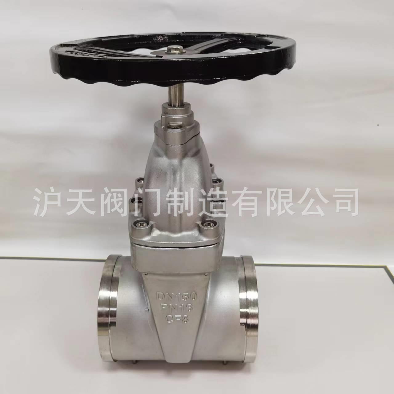 沪1X天阀门沟槽暗杆闸阀不锈钢85Z85X-16PZ-6P