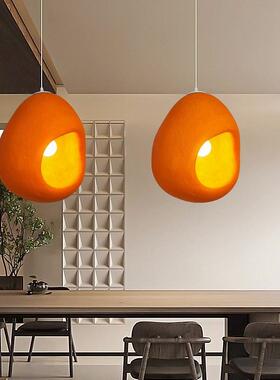 书北欧ians色吊灯Vinothertge中古餐橘厅灯网红日式侘寂风复古卧