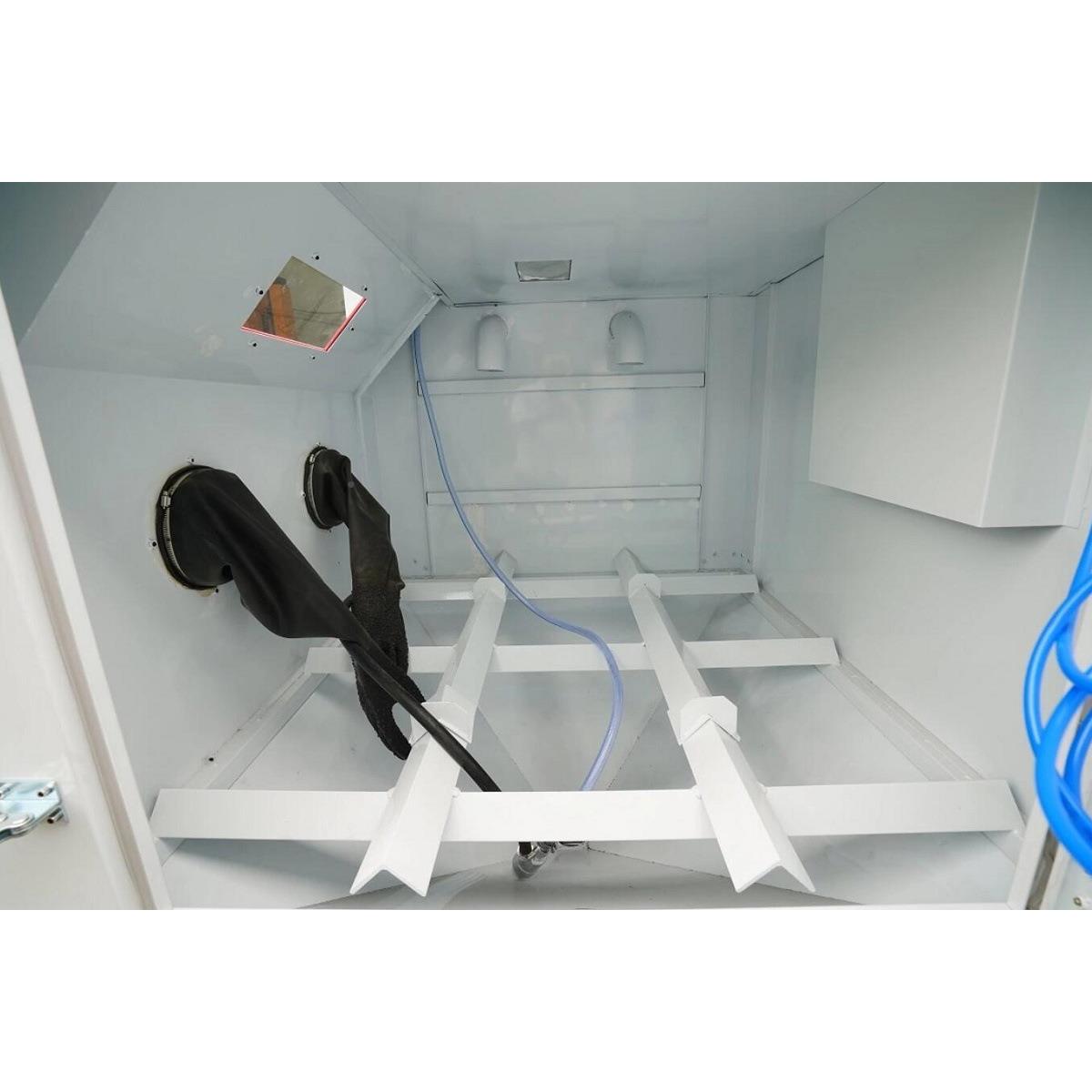 带厂家供应轮毂砂喷机CL-1212F车 工件修复翻新手动喷砂设备 转盘