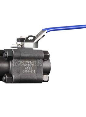 0三片式A105高压碳钢锻钢高压球阀Q11-1JNM6螺纹DN1520 225 3  4