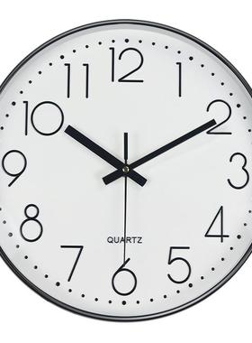 【12英寸30厘米】钟表挂钟客厅简约现代家用时钟挂墙挂表石英钟